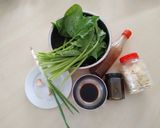 韓式小菜-涼拌麻香杏仁菠菜的食譜步驟1照片