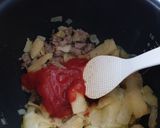 Une image de l'étape 3 de Gratin de pâtes courgettes chèvre frais et boeuf #janvier.