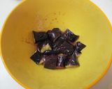 A picture of step 3 of Colorful Chinese-Style Steamed Eggplant for Bento (Microwave).
