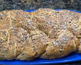 Foto del paso 9 de la receta: Pan trenzado de calabacín con tomate y más