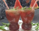 A picture of step 6 of Super Cooling and Refreshing Watermelon Strawberry mocktail.