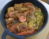 Foto del paso 11 de la receta Pollo con gambas con picada de frutos secos