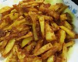 A picture of step 8 of Potatoes rava fry.