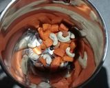 A picture of step 1 of Mint Carrot Badam Shake.