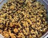 A picture of step 2 of My star rice n beans lol.