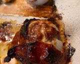 A picture of step 8 of Bacon-wrapped meatloaf bombs!.