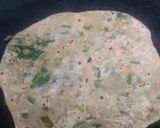 A picture of step 4 of Palak paratha.