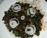 A picture of step 7 of Fry bhindi.