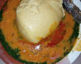 A picture of step 4 of Beans soup, ewedu and tuwo swallow.