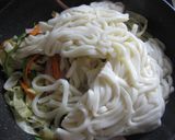 A picture of step 4 of Seasoned with Mentsuyu: Easy Stir-Fried Udon.