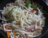 A picture of step 5 of Seasoned with Mentsuyu: Easy Stir-Fried Udon.