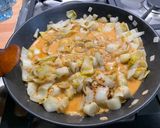 A picture of step 10 of Endive Gratin with Red Bell Peppers, Ham, Honey, and Curry.