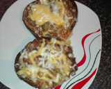 Foto del paso 6 de la receta: Berenjenas rellenas de pollo salchichas y champiñones en el microondas