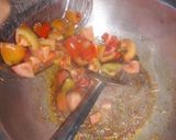 A picture of step 8 of Allu Karahi.