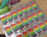 Foto langkah ke 7 dari resep Rainbow cat tongue cookies (lidah kucing).