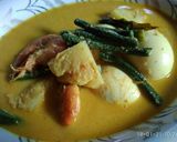 Foto langkah ke 7 dari resep Gulai udang telur nenas kacang panjang.