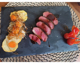 Foto del paso 6 de la receta: Magret de pato con salsa de naranja y guarnición