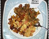 A picture of step 5 of Plantain,egg and chicken.