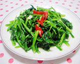 清炒菠菜的食譜步驟5照片