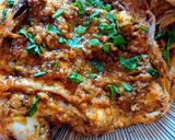 A picture of step 8 of Roast Chicken with Baharat Sauce and Sindhi Biryani.