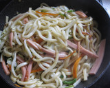 A picture of step 6 of Seasoned with Mentsuyu: Easy Stir-Fried Udon.