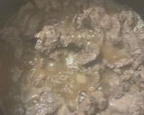 A picture of step 1 of Beef Thai Style noodles/spaghetti.