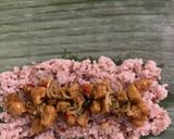 Foto langkah ke 6 dari resep Nasi Bakar Tempe Teri (Nasi Merah).