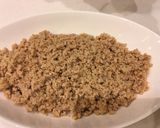 A picture of step 8 of Chicken Soboro Donburi (Two-Color Bowl with Fluffy Scrambled Eggs and Chicken) – Easy Oyako Donburi.