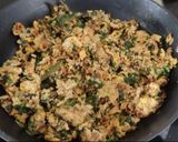 A picture of step 5 of Egg with brahmi leaves subji.