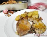 Foto del paso 8 de la receta: Chuletas de cerdo al horno con glaseado de mermelada de melocotón y especias