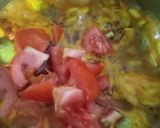 A picture of step 3 of Broad bean seeds and Brinjal sabji.