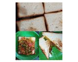 A picture of step 2 of Sandwich toast with street twist.