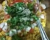 A picture of step 1 of Chana jor garam chaat.
