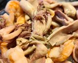 Hình bước làm 1 của món Cần tây xào hải sản