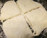 A picture of step 2 of Soda farls.