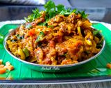 A picture of step 6 of Baigan Brinjal Bhartha.
