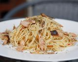 Foto langkah ke 5 dari resep Aglio olio with smoked fish.