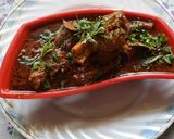 A picture of step 10 of Chettinad masala mutton curry.