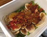 Une image de l'étape 7 de Gratin d'aubergines blanches aux deux poivrons, épices et parmesan.