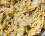 A picture of step 1 of Cabbage pakoda fritters.