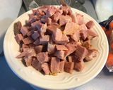A picture of step 1 of Potato Soup (made with ham and cheese).