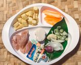 Foto langkah ke 1 dari resep MPASI 6m menu lengkap - daging ayam tofu.