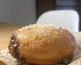 A picture of step 16 of Mardi Gras Chocolate Donuts.
