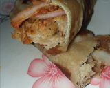 A picture of step 4 of Chikhen phuljhri pratha roll.