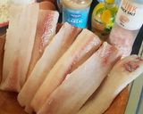 A picture of step 2 of Oat coated fish.
