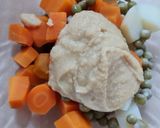 Foto del paso 2 de la receta: Ensalada rusa vegana 🌱 Ensalada de papa, zanahoria y arvejas con "mayonesa" vegana