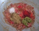 A picture of step 3 of Kala chana masala.