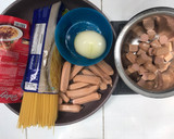 Foto langkah ke 1 dari resep Spaghetti sosis saos bolognais.