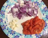 A picture of step 1 of Chana Masala.