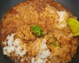 A picture of step 3 of Wajik ketan gula merah (sticky rice snack).